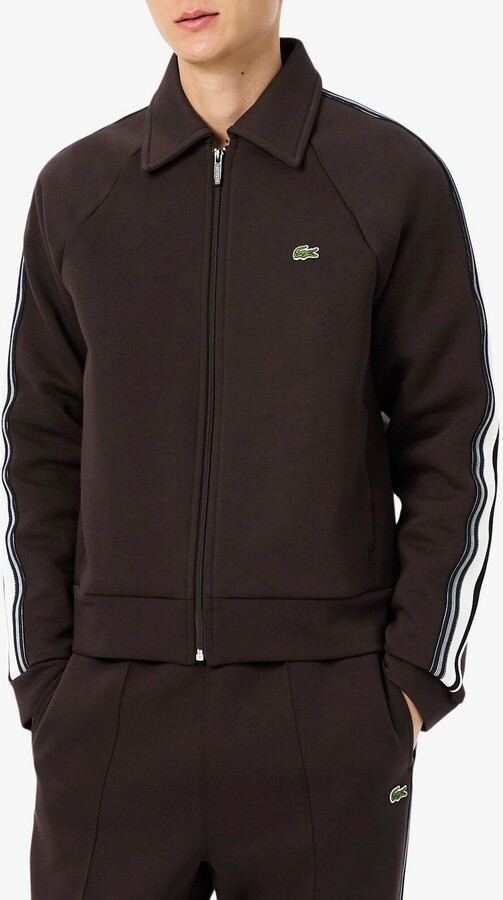 Lacoste Double Face Cotton Blend Zip Sweatshirt