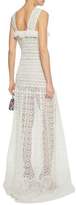 Thumbnail for your product : Stella McCartney Ruffle-trimmed Smocked Lace Maxi Dress