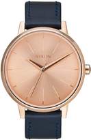 Thumbnail for your product : Nixon Kensington Rose Gold Dial Navy Leather Strap Ladies Watch