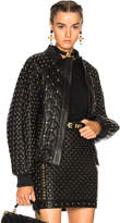 Thumbnail for your product : Balmain Studded Leather Bomber Jacket