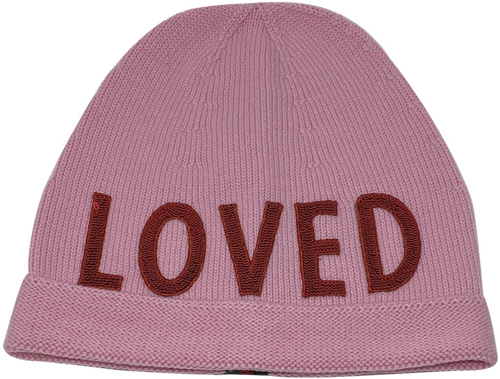 gucci pink wool hat