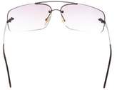 Thumbnail for your product : Fendi Reflective Rectangular Sunglasses