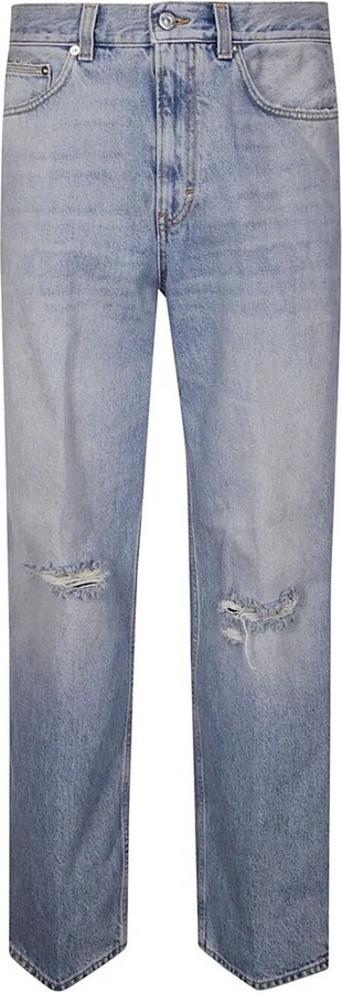 Haikure Distressed Straight Leg Jeans