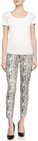 Thumbnail for your product : Joe's Jeans Mid-Rise Python-Print Skinny Ankle Jeans