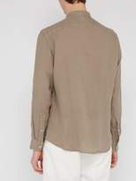 Thumbnail for your product : Altea Band-collar Linen Shirt - Mens - Light Brown