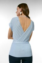 Thumbnail for your product : Karen Millen Texture Knit Belted Wrap Top