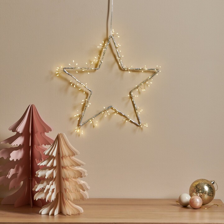 Dunelm Star Shaped Star Burst LED Light Wreath Warm White ShopStyle