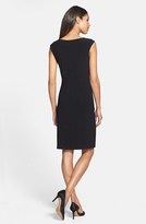 Thumbnail for your product : Ellen Tracy Knot Waist Stretch Crepe Sheath Dress (Petite)
