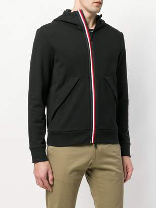 Moncler stripe front zip front hoodie