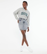 Thumbnail for your product : New Look Bright Ripped Denim Mom Skirt