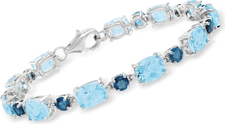 London and Sky Blue Topaz Bracelet in Sterling Silver