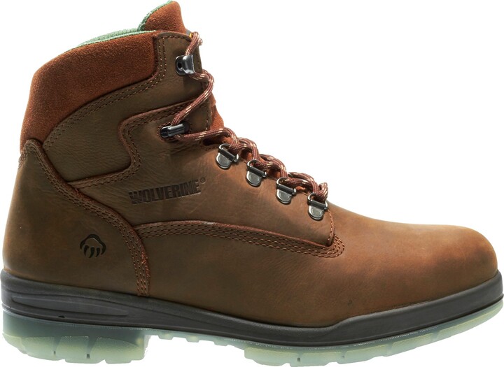 Wolverine Men's DuraShocks 6" Waterproof 200g Steel Toe Work Boots, Size 7, Stone