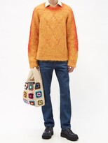 Thumbnail for your product : Marni Latticed Open-gauge Mohair-blend Sweater - Orange