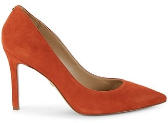 burnt orange suede heels