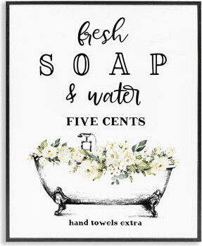 Fresh Soap And Water Bath Tub Bathroom Design - Graphic Art Print