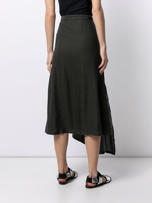 Y's Asymmetric Knitted Midi Skirt