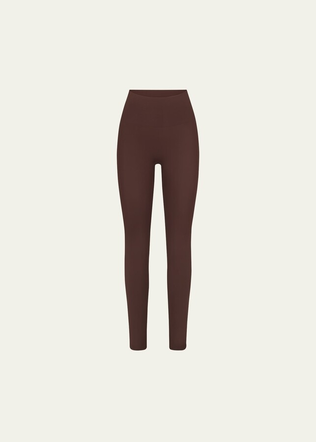 SKIMS Thermal Ribbed Cotton-blend Leggings - Soot - ShopStyle