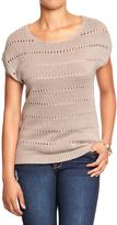 Thumbnail for your product : Old Navy Women's Short-Sleeved Pointelle Sweaters
