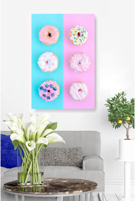 Latitude Run Donuts In Pastel, Half-Dozen, Blue, Pink, Frosting