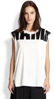 Thumbnail for your product : 3.1 Phillip Lim Name Drop Cotton Muscle Tank