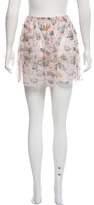 Thumbnail for your product : Prada Semi-Sheer Printed Skirt