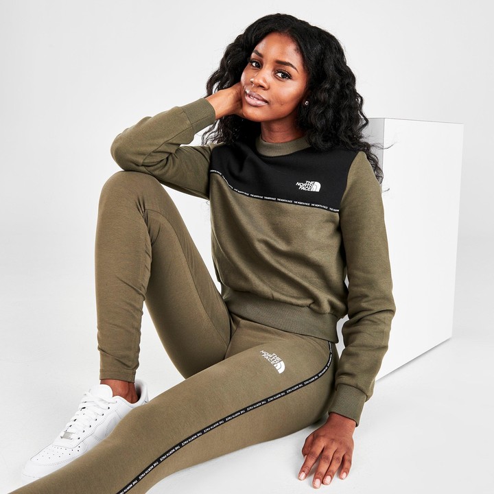 the north face tape crop hoodie