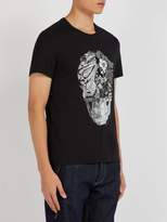 Thumbnail for your product : Alexander McQueen Patchwork Skull Print Cotton T Shirt - Mens - Black