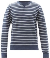 Thumbnail for your product : Sunspel Crew-neck Striped Cotton-jersersey Sweatshirt - Navy Multi