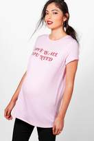 Thumbnail for your product : boohoo Maternity Siobhan Love Is All You Need Slogan T-Shirt
