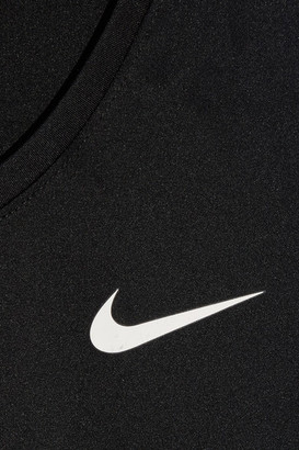 Nike Pro Cool Mesh-paneled Dri-fit Stretch-jersey Top - Black