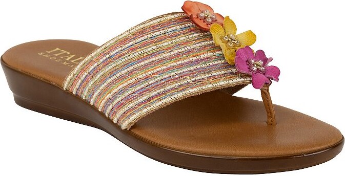 Italian Shoemakers Klaire Women's Stacked Floral Sandals