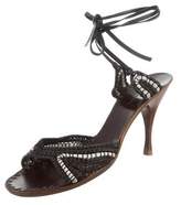 Thumbnail for your product : Bottega Veneta Leather Lace-Up Sandals