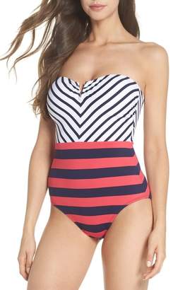 Tommy Bahama Channel Surfing Strapless One-Piece Swimsuit
