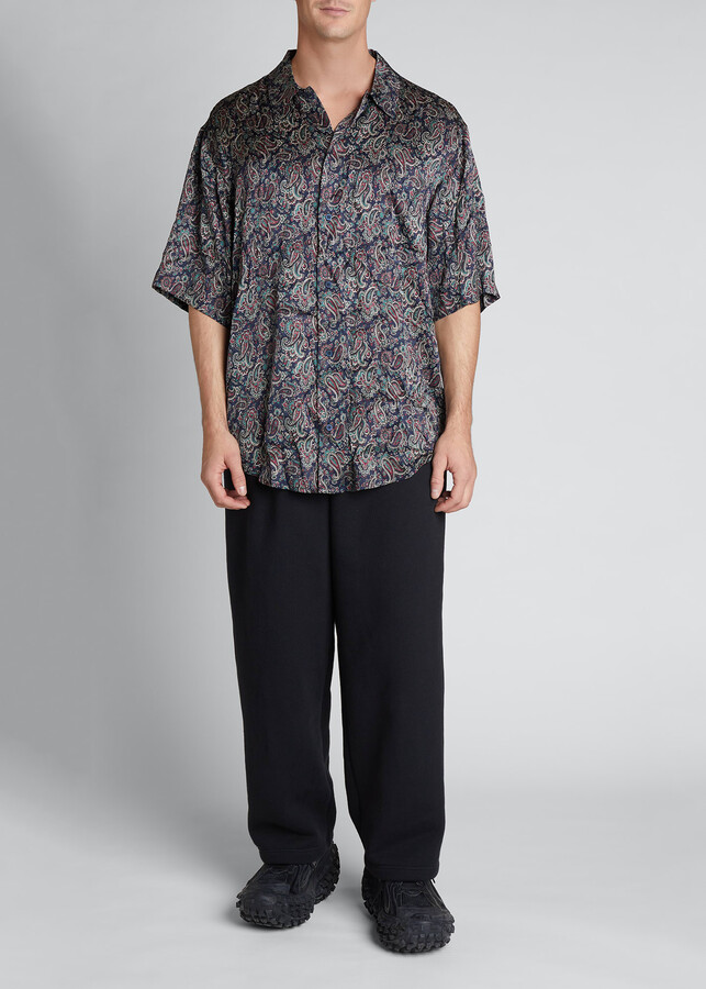 Balenciaga Men's Paisley Silk Dress Shirt - ShopStyle