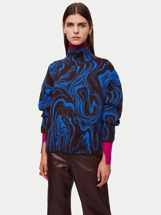 JigsawJigsaw Rock Swirl Turtle Neck Jumper ShopStyle Knitwear