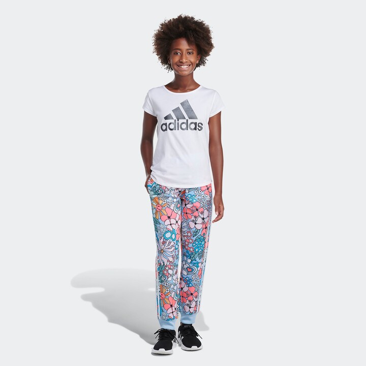 adidas Allover Print Tricot Joggers - ShopStyle Girls' Pants