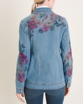 Thumbnail for your product : Chico's Floral-Print Denim Jacket