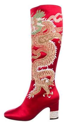 Gucci 2017 Candy Dragon Knee-High Boots w/ Tags