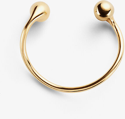 Bottega Veneta Womens Yellow Gold Drop Gold Plated Bracelet S