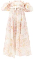 Thumbnail for your product : Giambattista Valli Puff-sleeved Floral-print Georgette Gown - Beige Print