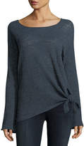 Thumbnail for your product : Minnie Rose Knotted Linen-Blend Pullover Top