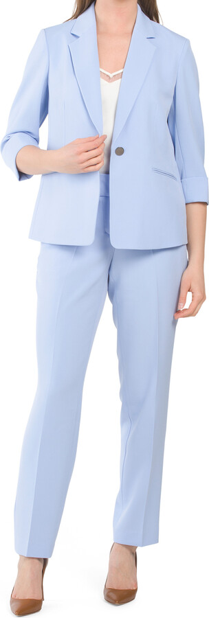 Kasper California Sky Blazer And Pant Suit Collection - ShopStyle