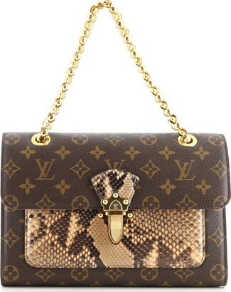 Louis Vuitton Victoire Handbag Monogram Canvas and Python - ShopStyle  Shoulder Bags