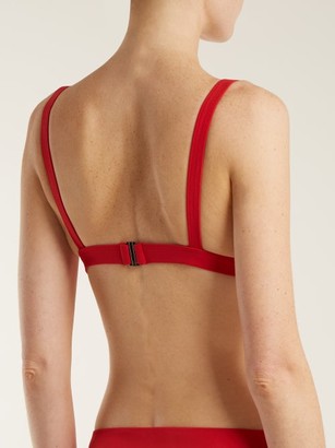 Rochelle Sara The Enga V-neck Bikini Top - Red