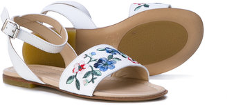 Ermanno Scervino floral embroidered sandals