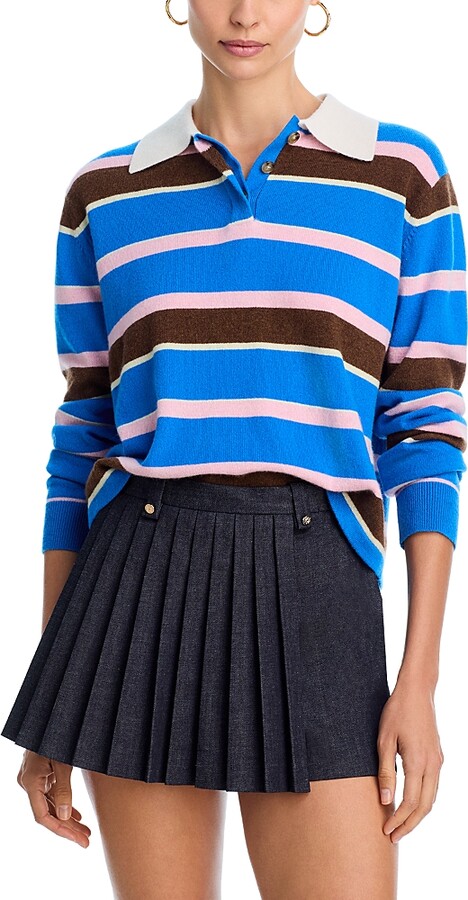Guest in Residence Cashmere Striped Rugby Sweater