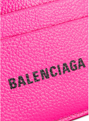 Balenciaga Cash Card Holder in Acid Fuchsia & Black | FWRD