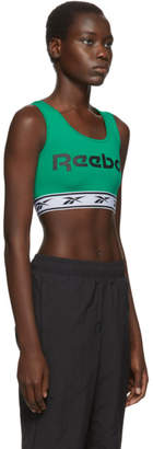 Reebok Classics Green Logo Sports Bra