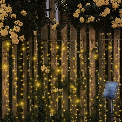 Solar Iron Art Morocco LED String Lights Outdoor Garden Lights Hanging C9O1
