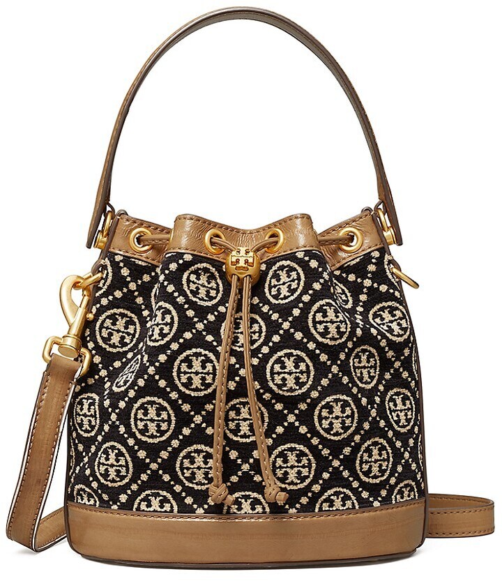 T Monogram Chenille Mini Bucket Bag: Women's Handbags, Crossbody Bags
